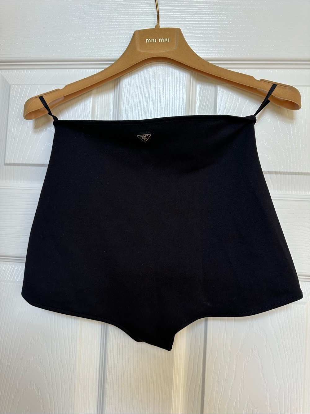 Prada Black High-Rise Minimalist Shorts